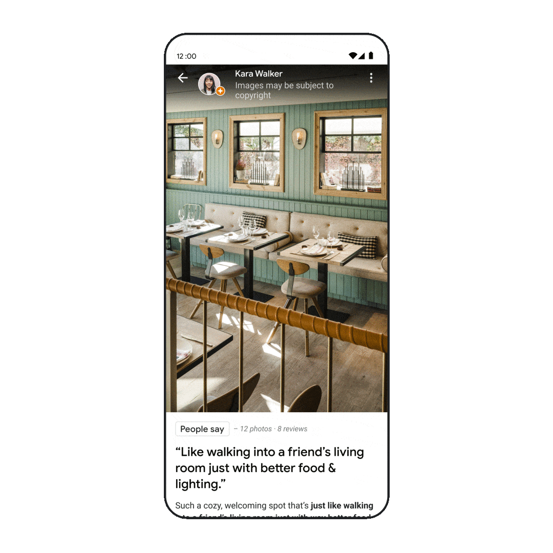 Google distinctive restaurant detection